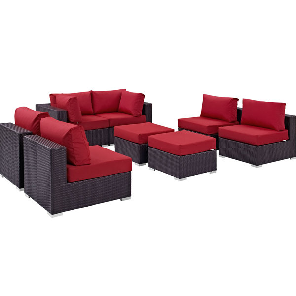 Sol 72 Outdoor™ Brentwood Wicker/Rattan 8 Person Seating Group with